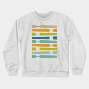 Colorful Geometric Shapes Mid Century Inspired Crewneck Sweatshirt